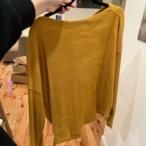 Anthropologie waffle knit long sleeve size L